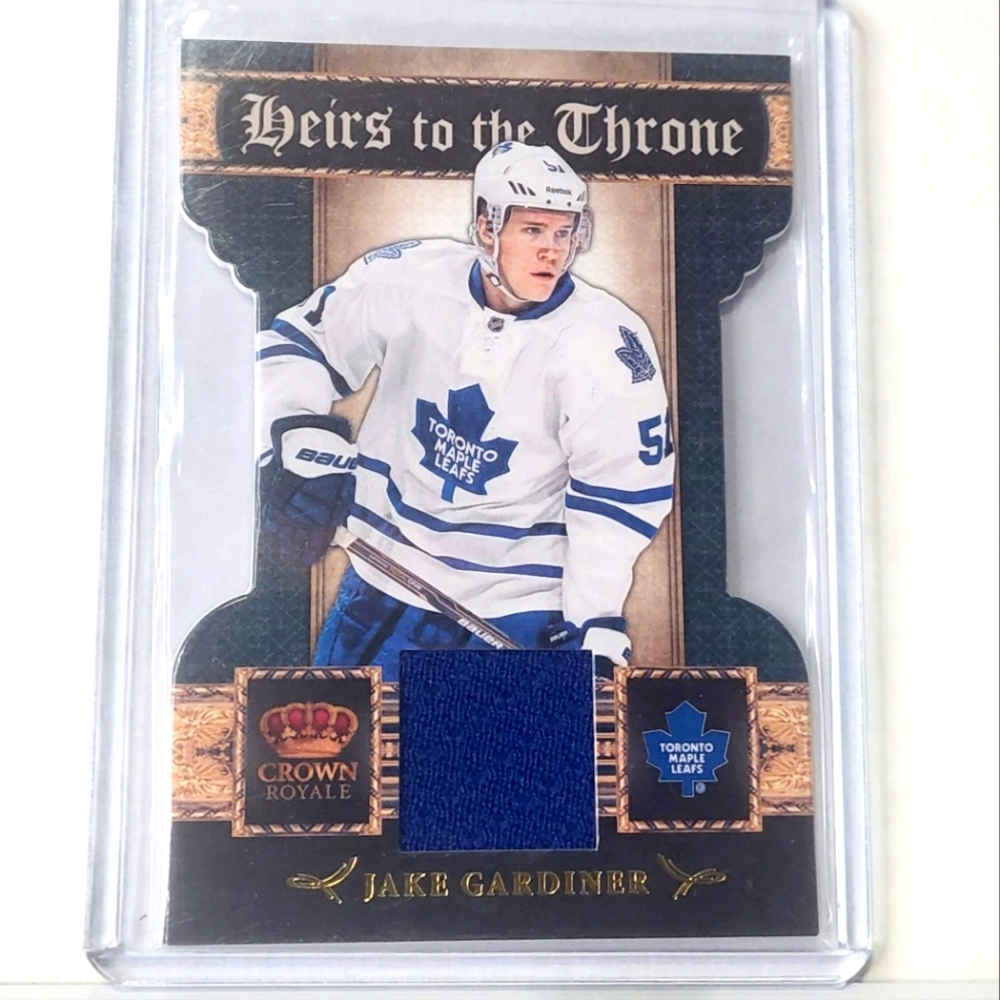 Jake Gardiner Panini Crown Royale Jersey Hockey Card Toronto Maple Leafs #13